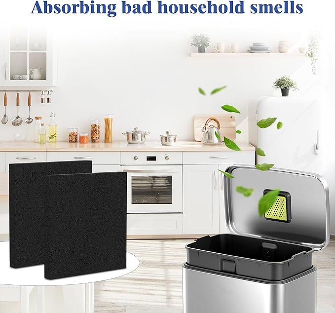 20 Packs Trash Can Odor Absorbing Filter Refills for EKO Garbage Cans and Compost Bin, Activated Charcoal Deodorizer, Activated Carbon Filter, Odor Absorber