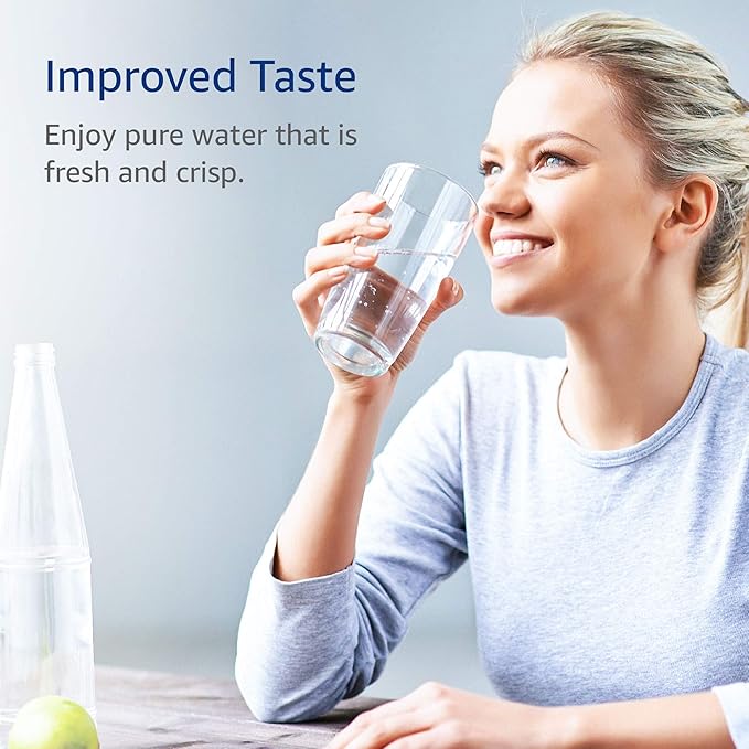 AQUA CREST GXRLQR NSF/ANSI 401 Certified, Replacement for GE SmartWater Twist and Lock In-Line GXRLQR Water Filter, Reduces PFAS, PFOA/PFOS (Pack of 1)