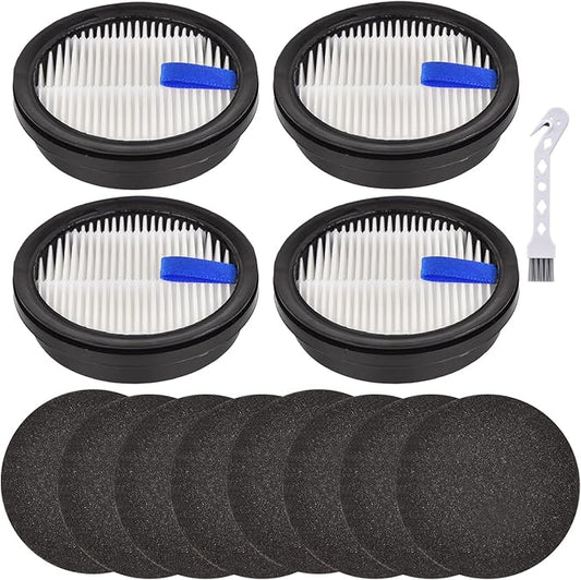 Filter Replacement for Afoddon A200Pro A200 upright vacuum, for Orfeld B08 / C10A / C10G Part for NEQUARE S12 S25 S26 series cordless vacuum accessories, 4 Filters + 8 Foam Pre-filters