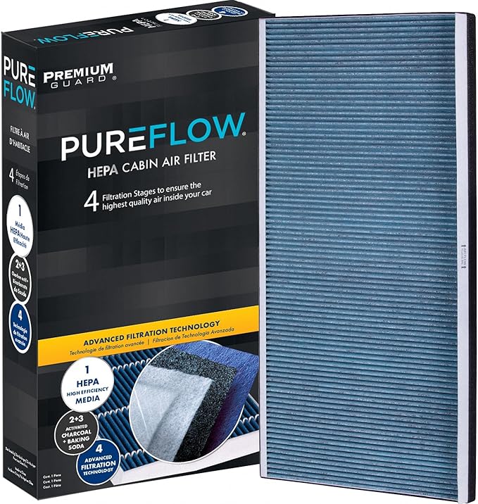 PureFlow HEPA Cabin Air Filter PC99505HX | Fits 2016-2021 Tesla S, Fresh Air
