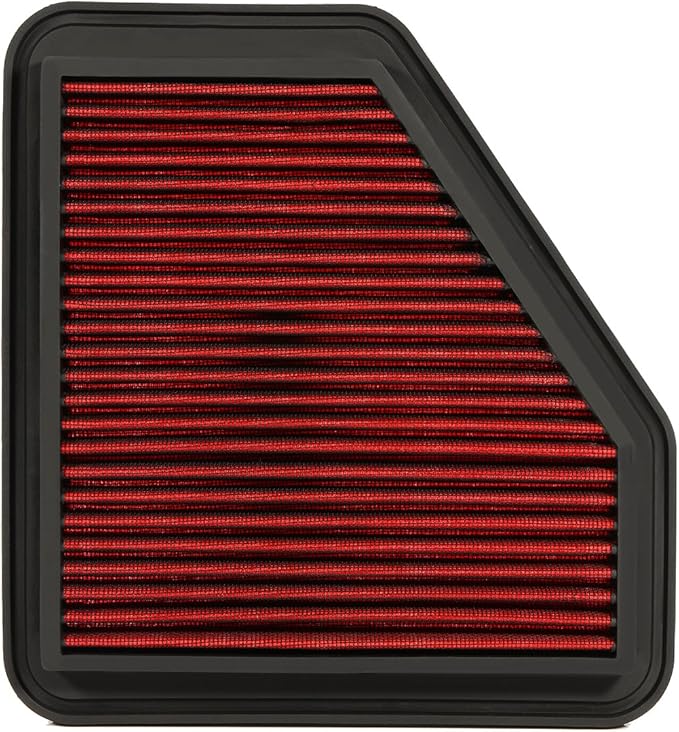 DNA Motoring AFPN-058-RD Clean Air Washable Drop In Panel Air Filter Enhance Engine Performance Power & Acceleration Improve [Compatible with 09-13 Toyota Matrix Venza / 07-11 Camry 6]