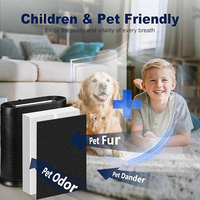 HPA300 Filter Replacement for Honeywell Air Purifiers HPA300 Series, HPA300, HPA304, HPA8350, HPA300VP, HPA3300b, HPA5300, Replace HRF-R3, 3 Middle Main Filter R and 4 Pre Filters A HRF-AP1