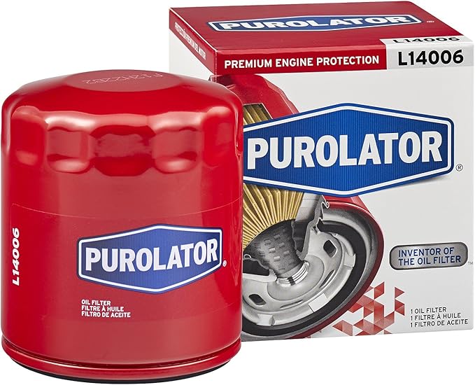 Purolator L14006 Premium Engine Protection Spin On Oil Filter Compatible With Chevrolet Silverado 1500, Tahoe, Suburban 1500, Silverado 2500 HD, Corvette, GMC Yukon and Sierra 1500