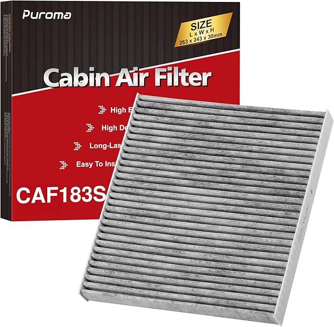 Puroma Cabin Air Filter with Activated Carbon, Replacement for CF11183, CP183, 6040C, Dodge Durango, Jeep Grand Cherokee, Grand Cherokee WK