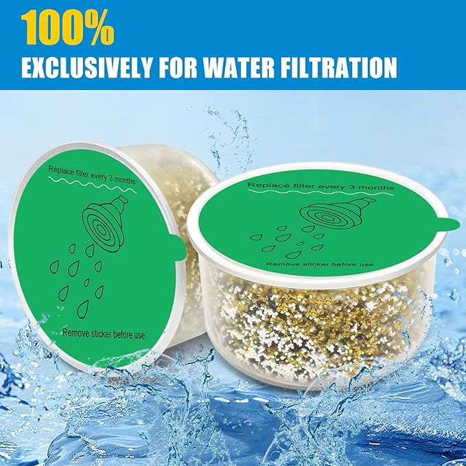 2 Pack Baby Bath Tub Shower Head Filter for Canopy – Compatible with All Canopy Handheld & Fixed Filtered Shower Heads Replacement Cartridge– Hard Water & Chlorine Reduction