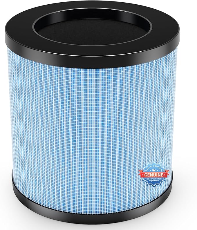 POMORON OFFICIAL MJ002H Replacement Filter, 4-Stage Filtration, High Efficiency HEPA Filter, Activated Carbon, Multi-Layer Filter, FOR MODEL MJ002H Air Purifier, MJ002H-RF(1 Pack)