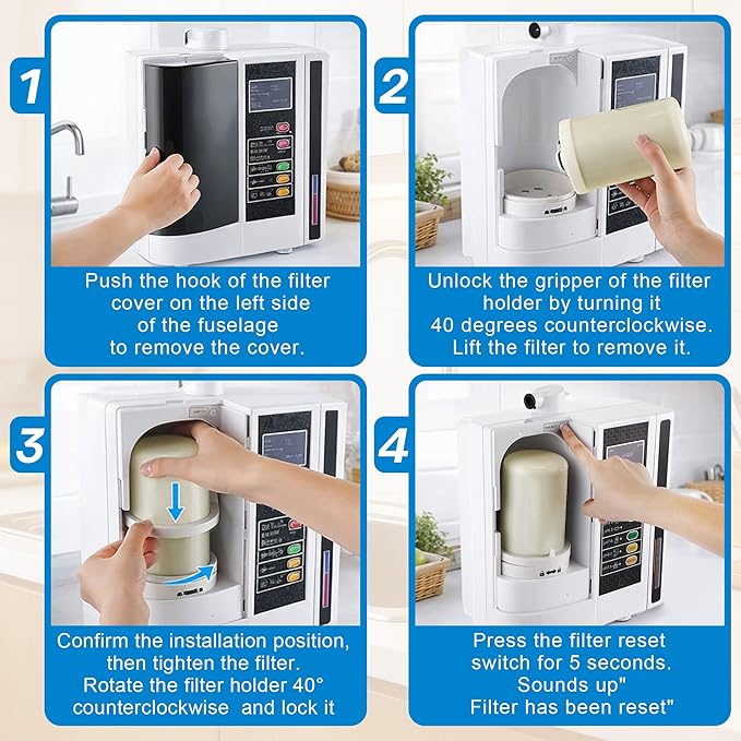 Saillong 1 Pack Premium F8 Water Filter Replacement Cartridge – Compatible with HG-N Type Water Ionizer, Compatible with Enagic Kangen LeveLuk SD501, JrIV, KANGEN 8 (Not Original Type Before 2010)