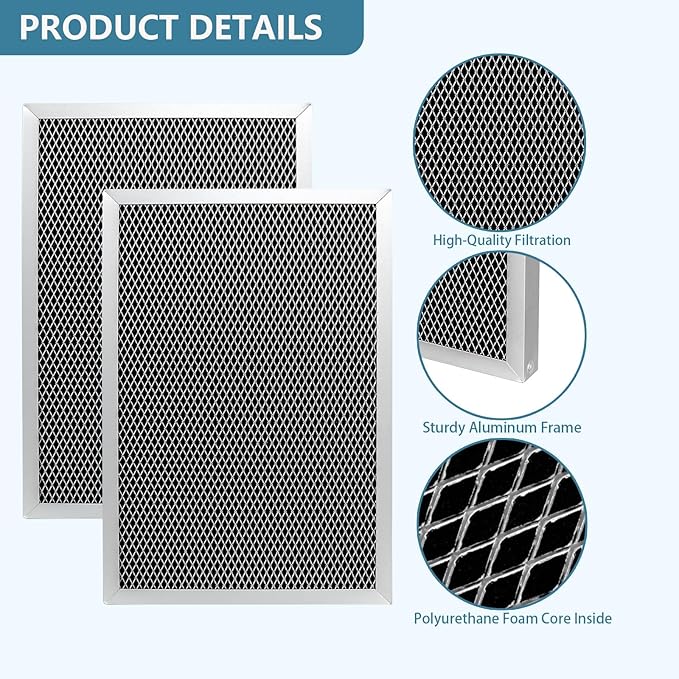 5695 Washable MERV 8 Dehumidifier Filter Compatible with AprilAire Whole-House Dehumidifier Models 1820 1820Z E070 E070KZ E070KZM E070N E070T E070Z 8x12x1 inch Replacement Filter 2 Pack