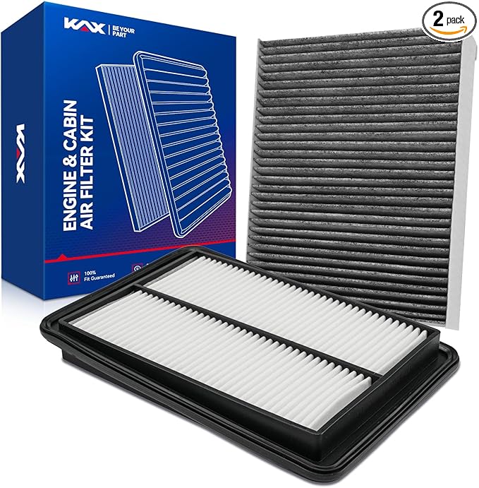 KAX Engine & Cabin Air Filter Kit, Replacement for Nissan Rogue 2014-2020, Rogue Sport 2017-2022, Replace# CA11858 CF11854