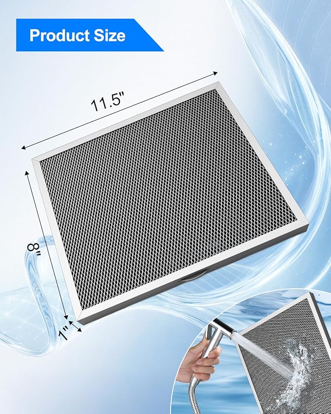 WUMZIJ 5881 Washable MERV 8 Dehumidifier Filter Compatible with Whole-House Dehumidifiers Models E100 E080 and Dehumidifying Ventilator 8192A, 12x13.5x1 MERV 8 Washable 2PCS