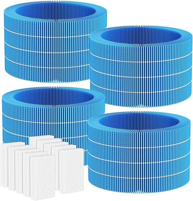 4 Pack Humidifier H35i Wick Filter Replacement Compatible with Blueair Premium Smart Humidifier 3.5L for Large Room Soothing Water Vapors Through Particle & Mineral Collect,10 Pack Sponge Filters