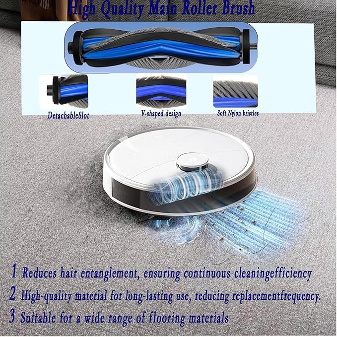 Replacement Parts for Lefant M3 Robot Vacuum Cleaner Accessories kit, 17Pcs 1 Main Brush 4 HEPA Filter 4 Mop Pad 4 Dust Bag 4 Side Brush