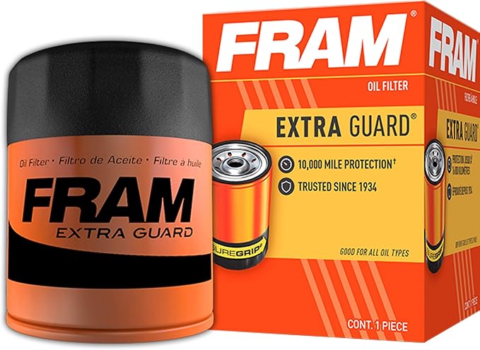Fram Extra Guard Oil Filter, PH4967 | 10K Mile Change Interval | Spin-On | Pack of 2 | Black