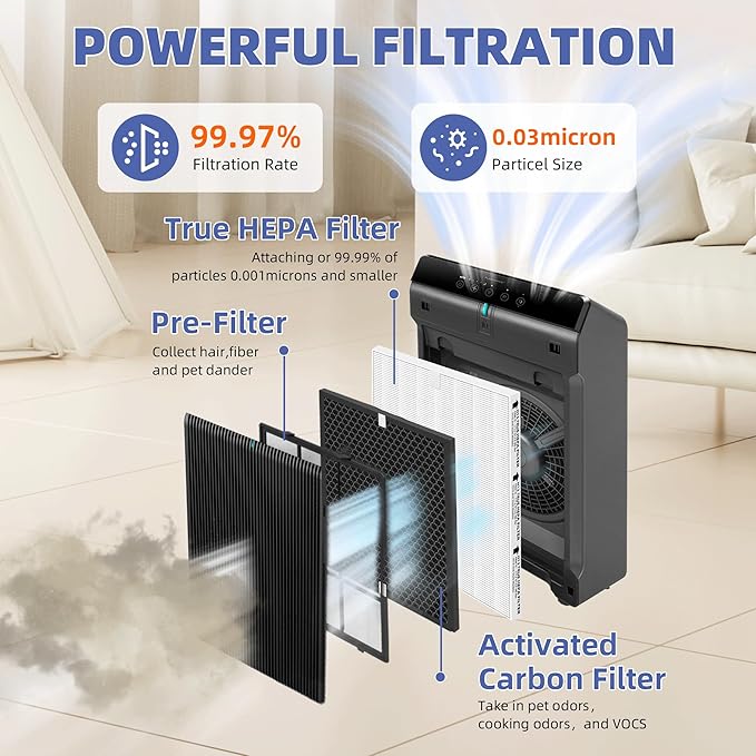 5510 5520 HEPA Replacement Filter Q for Winix 5510 5520 Plasmawave Air Purifier,High-Efficiency H13 True HEPA Filter,# 1712-0123-00,4 Pack