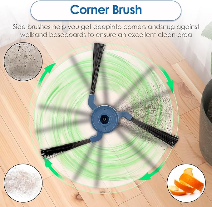 (10 Pieces) Replacement Side Brush Compatible with Eufy X9 Pro Accessory /X10 Pro Omni Series Vacuum Cleaner, Robotic Vacuum Side Brushes