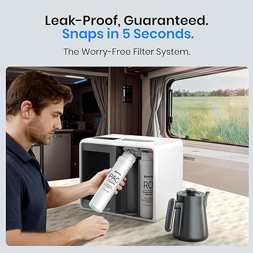 Reverse Osmosis Countertop Water Filter With UV,5 Stage,Portable RO System Water Filtration, 9 Temp Options Instant Hot Water Purifier for Family Camping,RV,Babycare&Apartment,Installation-Free