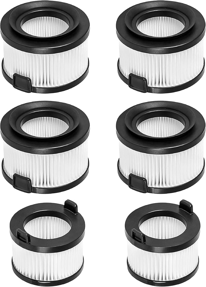Fette Filter - VortexIQ 40 Vacuum Filter Compatible with LEVOIT VortexIQ 40-RF Cordless Stick Vacuum Cleaner, 6-Pack Filter Set, 2 Main Filters + 4 Pre Motor Filters for Vacuum Model # LSV-VF401-AUS