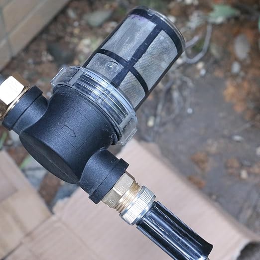 STYDDI in-line Garden Hose Water Filter for Well Water, Line Hose Water Sediment Filter Attachment with 100 Mesh Screen for Washing Machine, Pressure Washer, Pump, Water Stystem, Outdoor Spigots