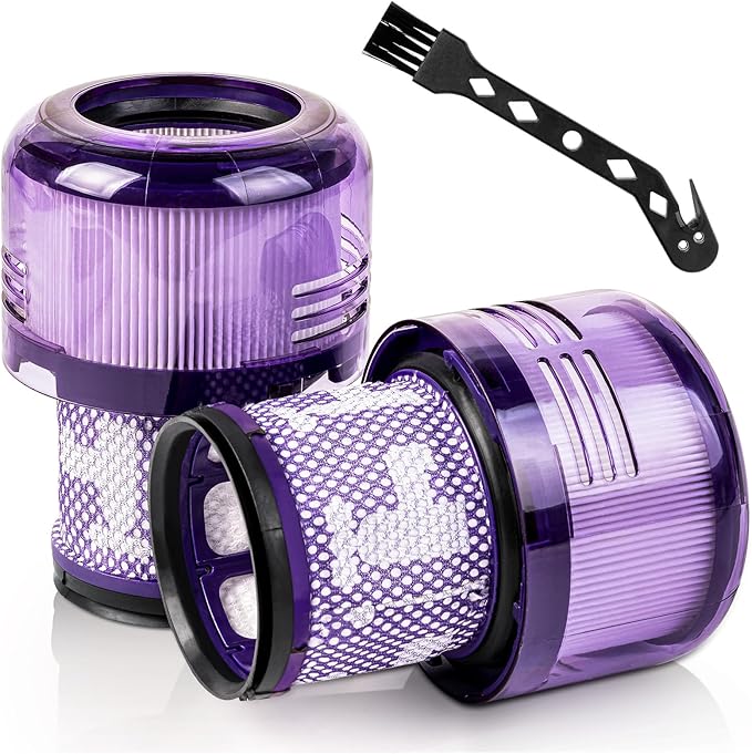 HOUSEMAX 2 Pack SV18 V9 Filter Replacement for Dyson Digital Slim Series Cordless Vacuum (V9/SV18/SV57), Replaces Parts 970612-01