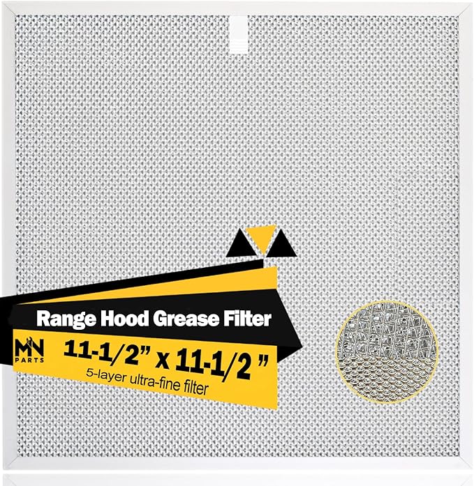 S99010467 Range hood filter 11-1/2 x 11-1/2 in kitchen exhaust fan filters Compatible with Broan Range Hood Filter BXT1 &Nutone AR1 series 99010467 Range Hood Aluminum Mesh Grease Filters