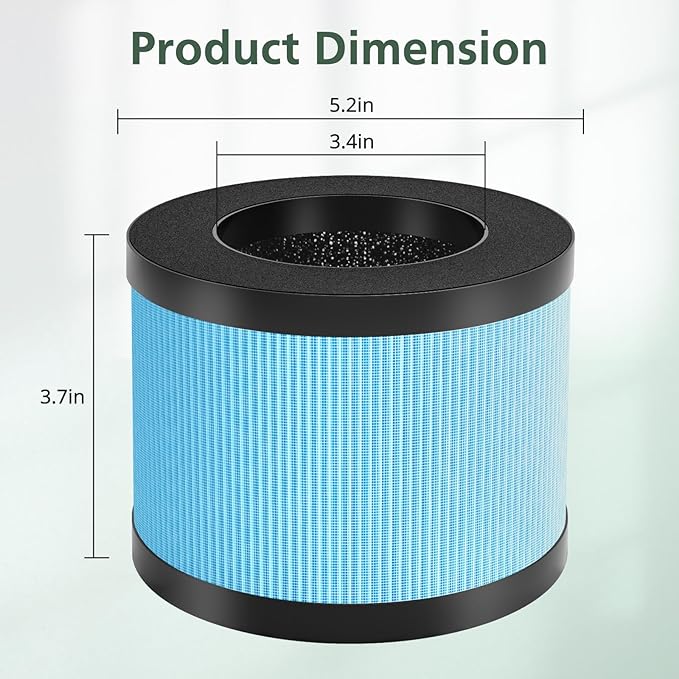 MK-06 DH-JH12 Air Filter Replacement Compatible with MK-01 Air Purifier, Upgraded 4-in-1 HEPA DH-JH01 Filter for ToLife TZ-K1, for FreAire KN6391, for Kloudi DH-JH01, for POMORON MJ012H MJ001H, 3 Pack