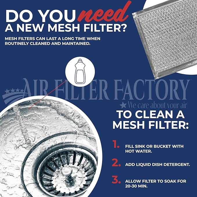 Air Filter Factory 10-1/2 Round x 3/32 With Center Hole Flat Range Hood Aluminum Grease Filters 2-Pack