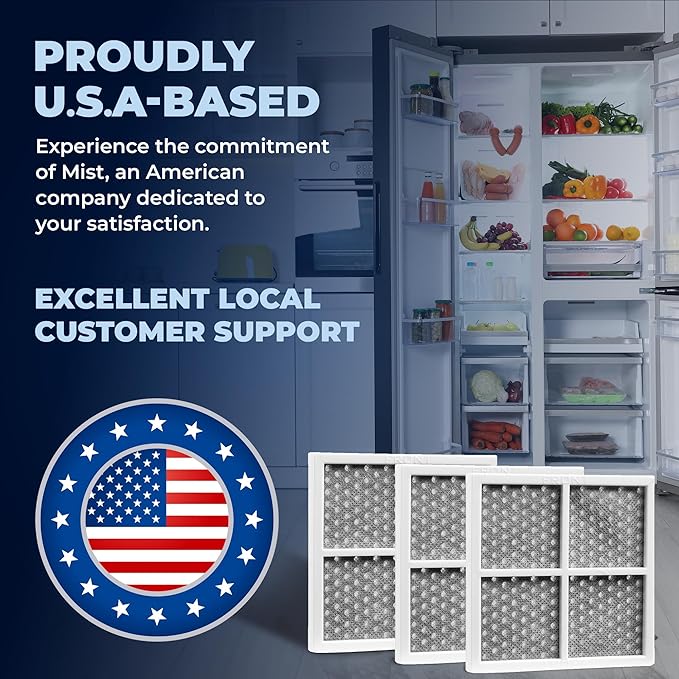 Mist Fresh Refrigerator Air Filter Replacement for L120F, LG ThinQ Fresh Air Filter, Kenmore Elite 469918, 6 Month Replacement, 2 pack