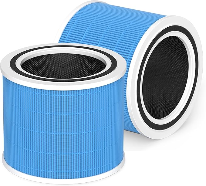 Core 200S Smoke Remover Replacement Filter Compatible with LEVOIT Core 200S and Core 200S-P Smart WiFi Air Purifier, 3-in-1 Grade Main Filter, Core 200S-RF-SR, Blue, 2 Pack