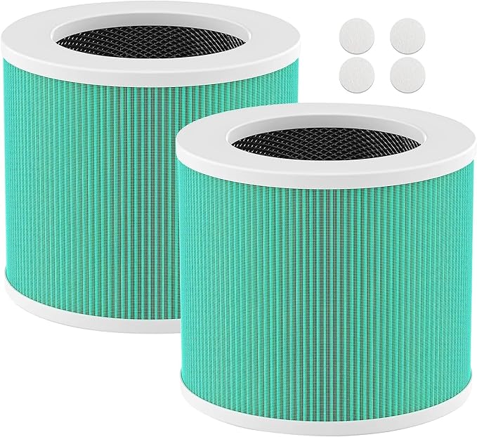 HY1800 Replacement Filter Compatible with MORENTO/CHIVALZ/Honeyuan HY1800 Air Purifier, 3-in-1 H13 True HEPA and Activated Carbon Filtration 2 Pack