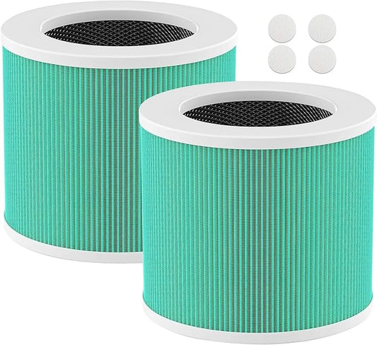 HY1800 Replacement Filter Compatible with MORENTO/CHIVALZ/Honeyuan HY1800 Air Purifier, 3-in-1 H13 True HEPA and Activated Carbon Filtration 2 Pack