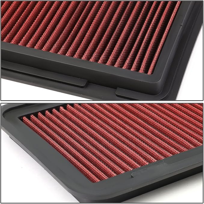 DNA Motoring AFPN-103-RD Drop In Panel Air Filter [For 07-17 Yaris Corolla/Scion xD iM],Red
