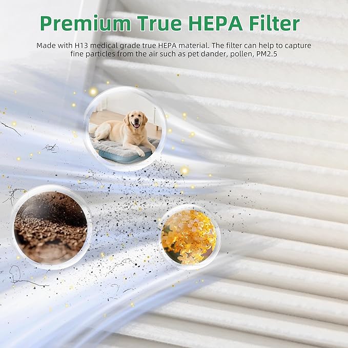 5520 5510 Replacement Filter Q –1712-0123-00, Compatible with Winix 5510 5520 PlasmaWave Air Purifier, Pack Includes: 2 True HEPA Filter + 2 Activated Carbon Filter by APPLIANCEMATES