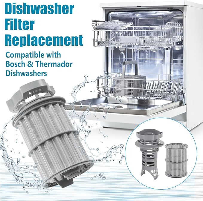 645038 00645038 Dishwasher Micro Filter Drain Mesh Basket for Bosch Thermador Kenmore, Replaces 00651097 1560725 651097 AP4339631 PS3479708 PS8730270