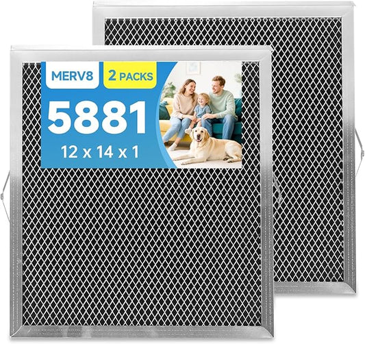E080 5881 Dehumidifier Filter Washable MERV 8 Compatible with Whole-House Dehumidifiers E100 E080 or Dehumidifying Ventilator 8192A Replacement Filter 12x13.5x1 2 Packs