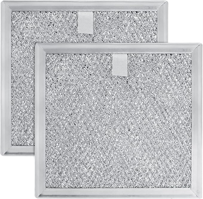 ANTOBLE AP5306190 Aluminum Mesh Grease Filter Compatible with Samsung Microwave Filters Replacements for Samsung Hood Range DE63-00666A WB02X11534, 6-3/8" x 6-3/4" x 3/32", 2 Pack