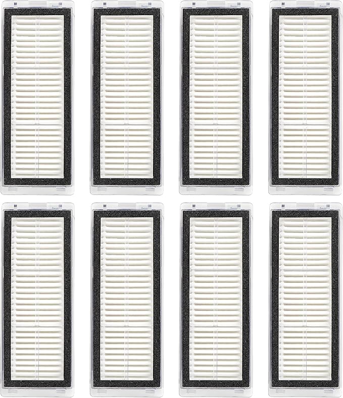 (8 Pieces) HEPA Filters Compatible for Dreametech L20 Ultra/ L30 Ultra Robot Vacuum Filter Kit, Replacement Parts 8 Filters