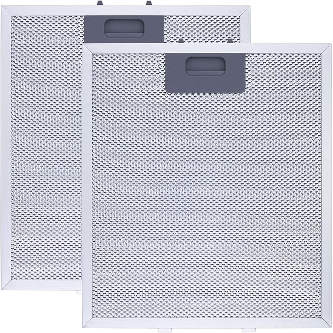 Upgraded W10169961A Range Hood Filter Replacement, Fits Whirlpool, Ikea, Kitchen Aid, Jenn Air, Aluminum Mesh Hood Grease Filter 10.5x12Inch, HR Huare Technology Aluminum Range Hood Vent Filters,2PCS
