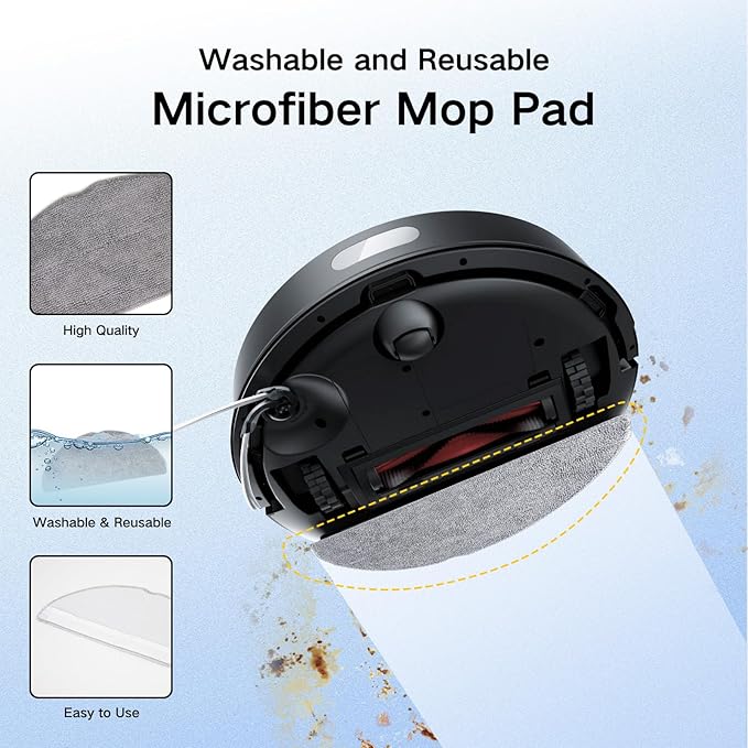 Replacement Parts for Roborock Q7 M5/M5+, Q7 L5/L5+ Plus Robot Vacuum Accessories Kit, 2 Main Brush, 4 Mop Clothes, 4 Filters, 6 Side Brushes, 1 Cleaning Tool