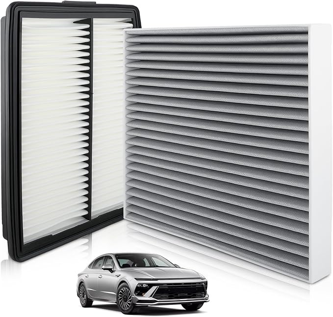 AUTOKAY Engine Cabin Air Filter kit Fits for Hyundai Tucson Sonata Santa Fe 2020-2026 for Kia Sorento Sportage 2021-2026 ONLY FOR HYBRID, EV-GAS RE# 28113-L5100 97133-N9100 28113-P0400 97133-L0000