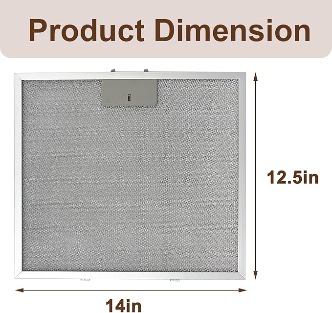 3 PCS 5MU36 Aluminum Mesh Replacement Filter Compatible with COSMO COS-5MU36 36 in. Delta Collection Ducted Under Cabinet Range Hood