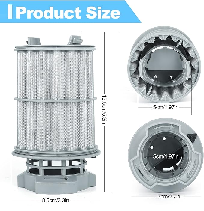 New Upgraded 00645038 645038 Micro Filter For Bosch Kenmore Dishwasher Parts Replaces AP4339631, 00651097, 1560725, 651097, AH3479708, EA3479708, PS3479708, PS8730270