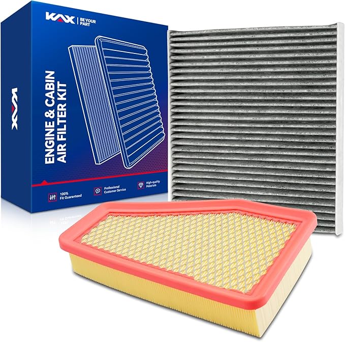 KAX Engine & Cabin Air Filter Kit, Replacement for Jeep Cherokee 2019-2022 3.2L, 2020-2023 2.4L, Replace# CA12371 CF12307
