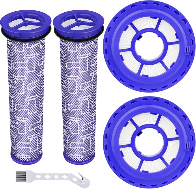 Filter Kit Compatible with Dyson DC41 UP13 DC65 DC66 UP20 Ball Animal 3 Ball Animal 2 Vacuums, Replacement Parts Feature 2 Post-Motor &2 Pre-Motor Filters, Replaces Part 920769-01,920769-03& 920640-01