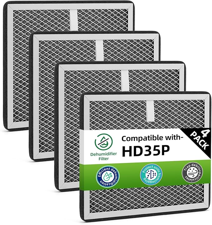 Sentinel HD35P HS35 Filters Compatible with Alorair CrawlSpace Dehumidifiers,MERV-1,9.4 x 8 x 0.4 inches (4 Pack)