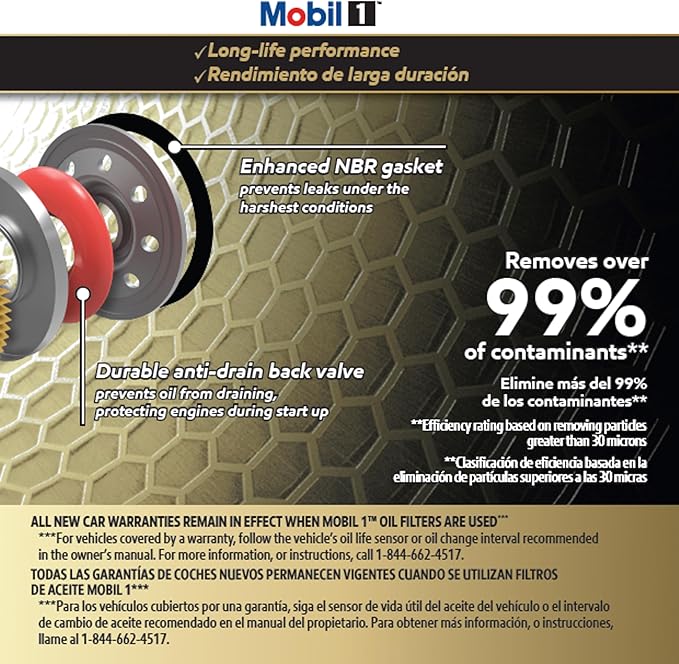 Mobil 1 M1-210A Extended Performance Spin On Oil Filter - (Pack of 2)