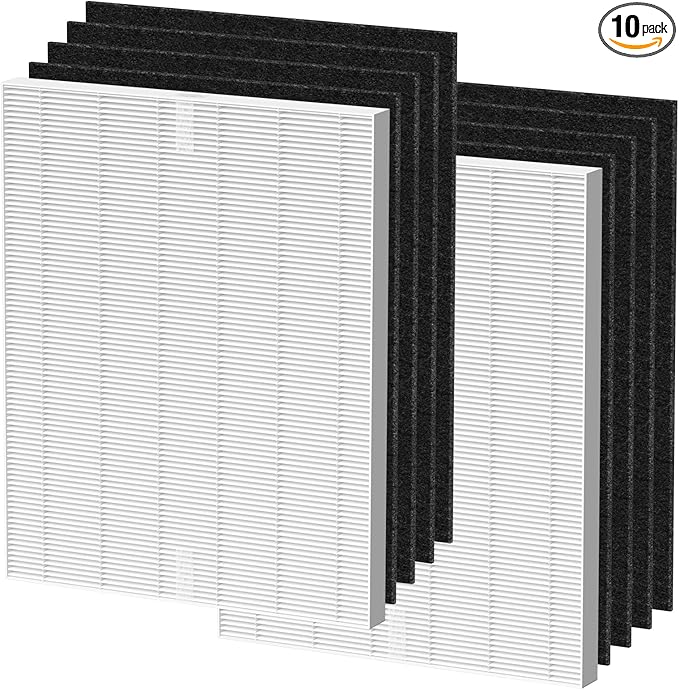 D360 Replacement Filter D3 Compatible with Winix D360 Air Puri-Fier, 2 H13 True HEPA Filters + 8 Activated Carbon Pre-Filters, Part Number 1712-0101-02