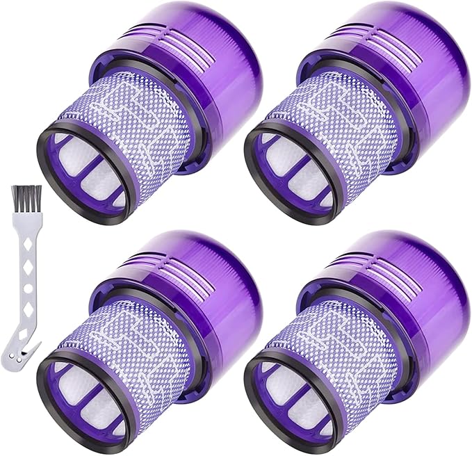 4 Pack Vacuum Replacement Filter Compatible with Dyson V11 Origin V11 Torque Drive V11 Complet V11 Extra V15 Detect V15 Detect Absolute V15s Detect Submarine Vacuums, Part 970013-02