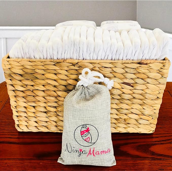 Diaper Pail Deodorizer. Compatible with Most Pails Bamboo Carbon Charcoal Filters, Odor Eliminating Refills for Disposable and Cloth Diapers, Trash Cans and Shoes.12 Pack - Hint of Rose