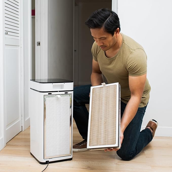 Medify MA-40 Air Purifier with True HEPA H13 Filter | 1,793 ft² Coverage in 1hr for Smoke, Wildfires, Odors, Pollen, Pets | Quiet 99.9% Removal to 0.1 Microns | White, 1-Pack