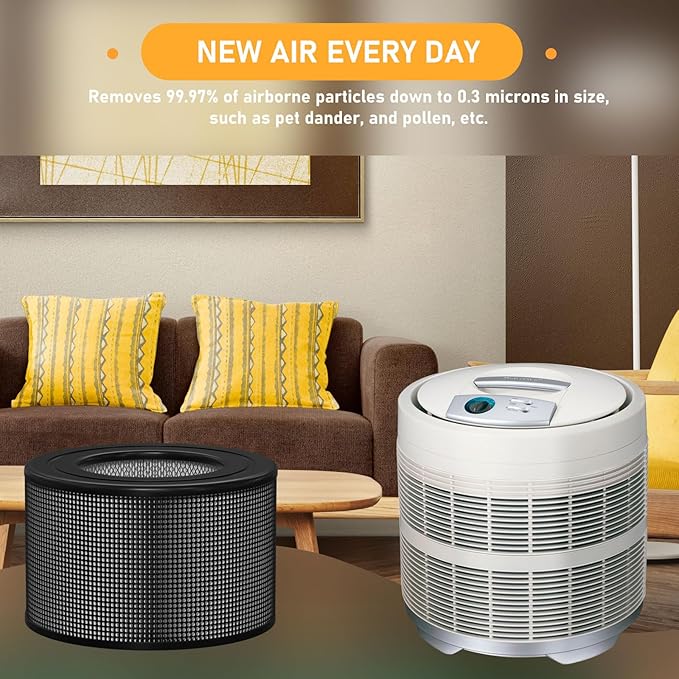 10500 True HEPA Filter Replacement Kit Compatible with Honey-well 10500 (EV-10) 17000 17000-S 17005 Air Cleaner Purifiers, Part Number 20500 (1 HEPA + 2 Carbon Pre-Filter)